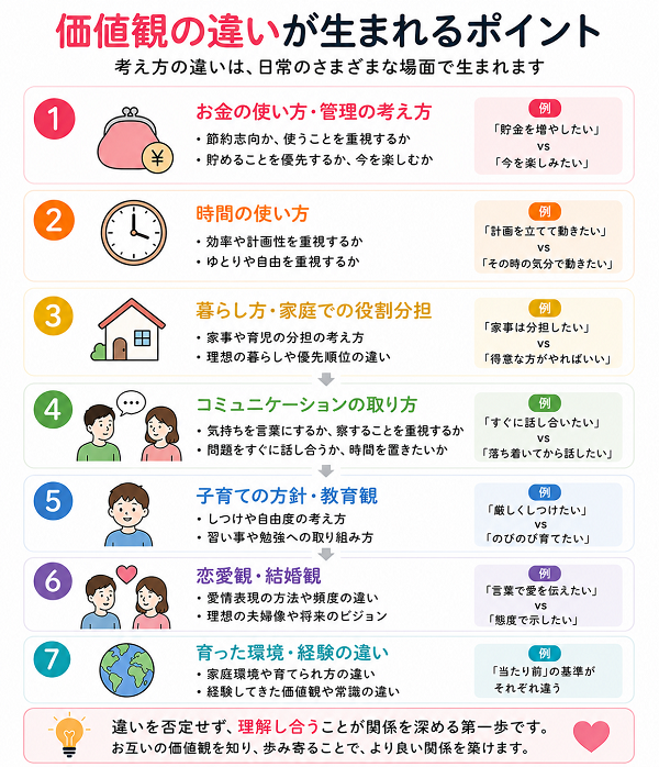 価値観の違いが生まれるポイント