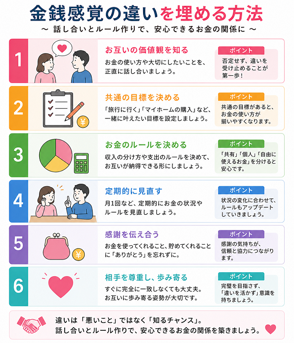 金銭感覚の違いを埋める方法