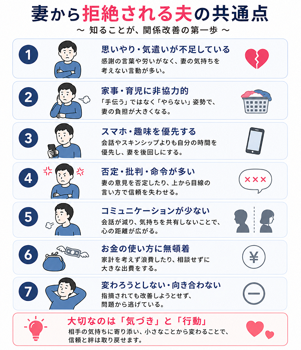 妻から拒絶される夫の共通点